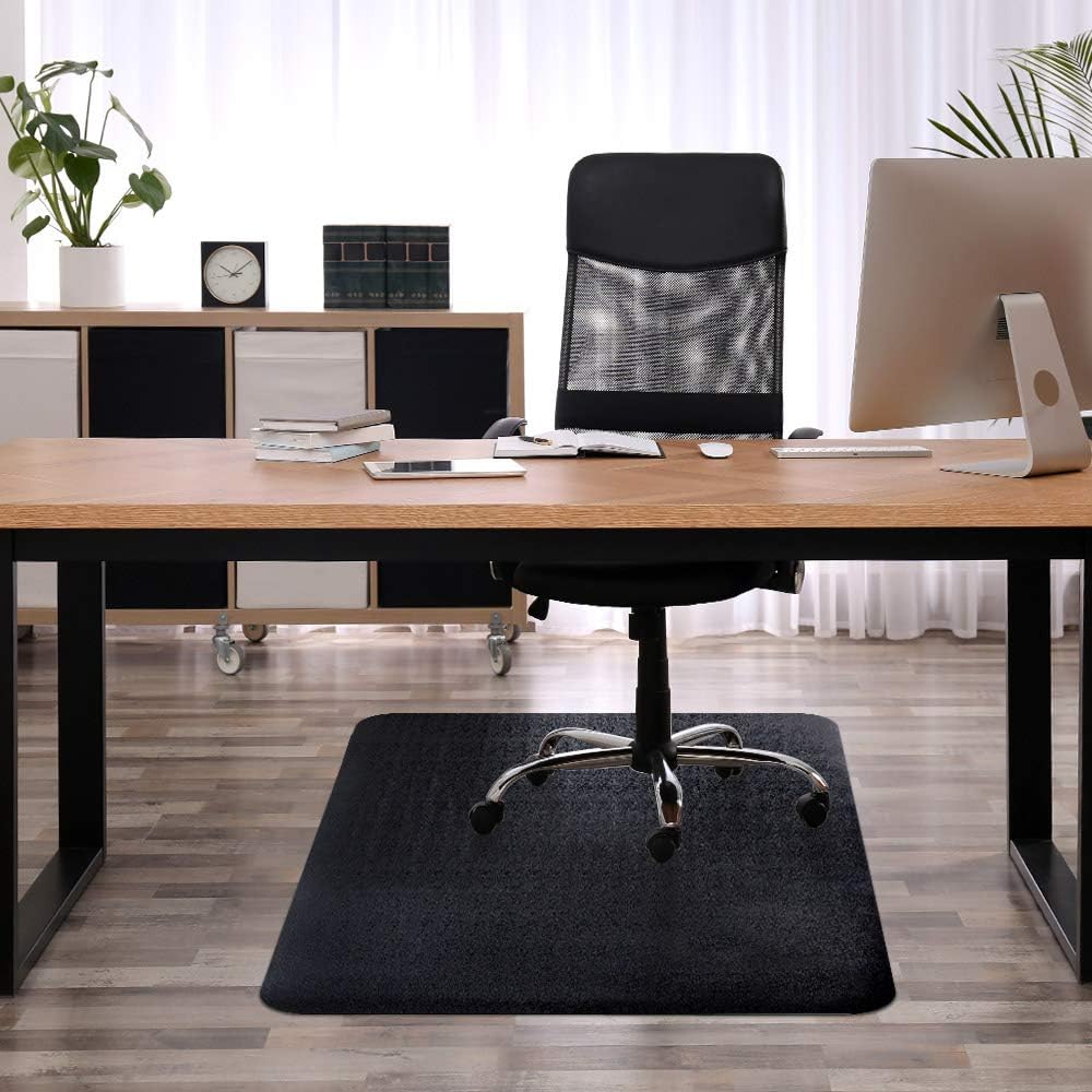 Black Non-Curve 47x35 inches Chair Mat O246650