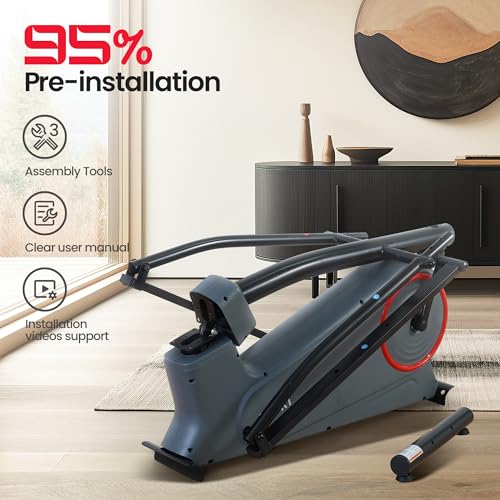 Elliptical Machine with 8 Levels Adjustable Resistance LCD Monitor 13IN Stride 300 LBS Weight Capacity J97813