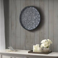 Grey Medallion Carved Wall Decor I4650