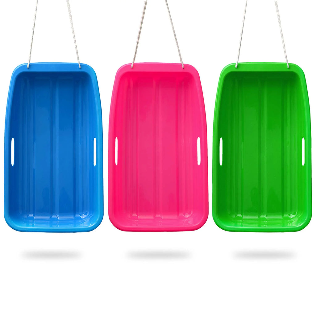 Green Plastic Snow Sled, 25.6*14.2*4.3 inch Y734809