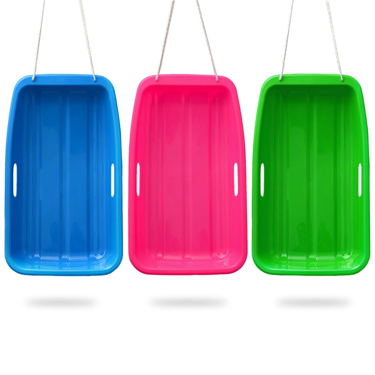 Green Plastic Snow Sled, 25.6*14.2*4.3 inch Y734809