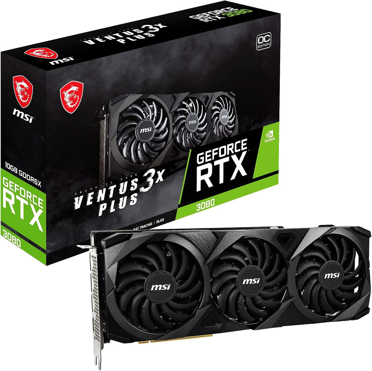 10GB GDRR6X NVIDIA GeForce RTX 3080 Graphics Card F50621