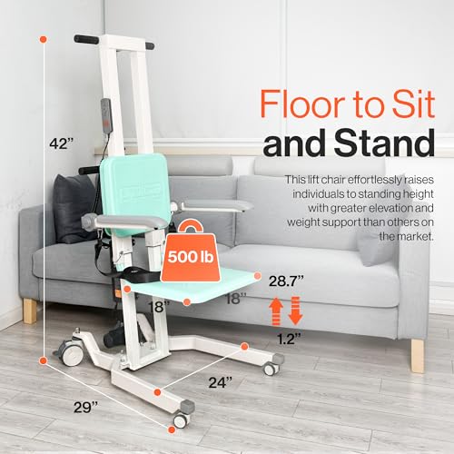 Electric Floor to Stand Lift, 500 Lbs Capacity, Portable, Adjustable T770734