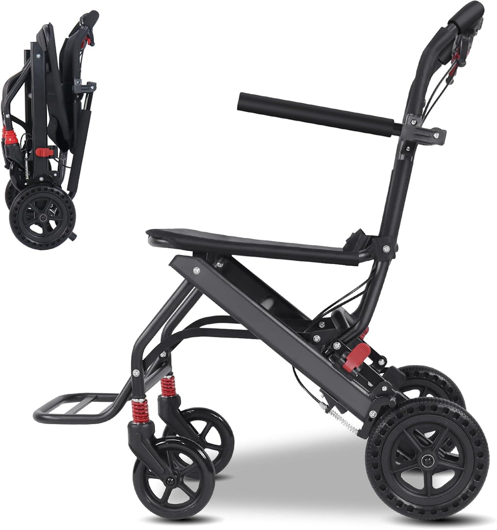 Ultra-Light Portable Folding Wheelchair with Handbrake W146