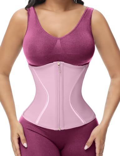 Short Torso Waist Trainer Corset Waist Cincher Body Shaper with Zipper Hooks X334511