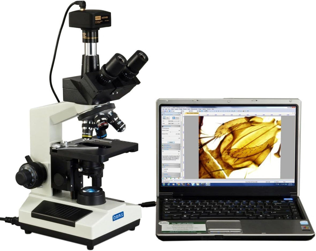 40X-2500X Trinocular Compound LED Microscope with 14MP Digital Camera T900297