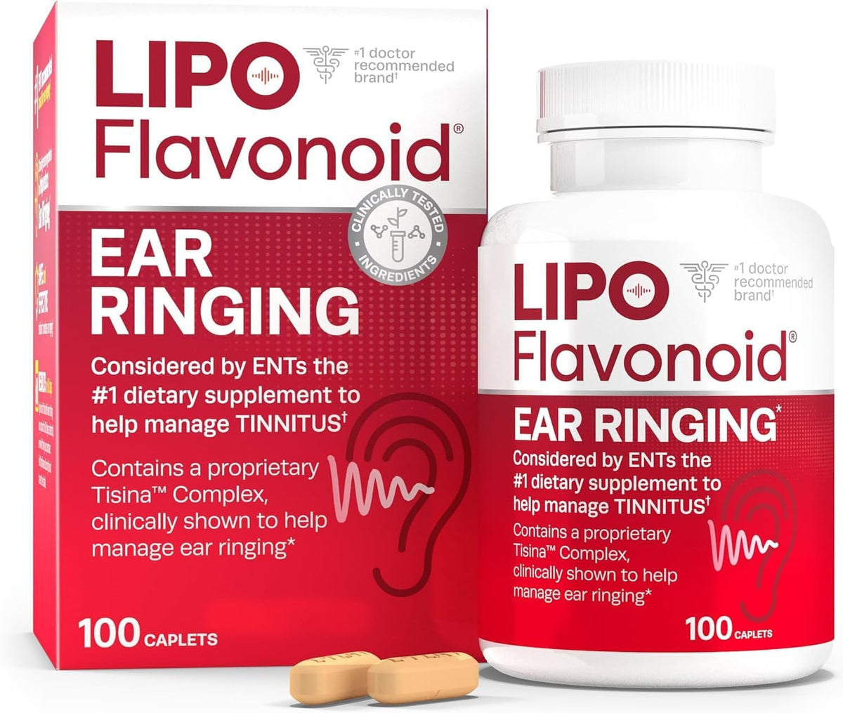 100 Caplets Ear Ringing Supplement V9110