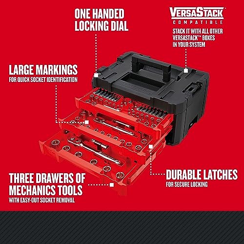 262-Piece Mechanic Tool Set with 3-Drawer Tool Box S772