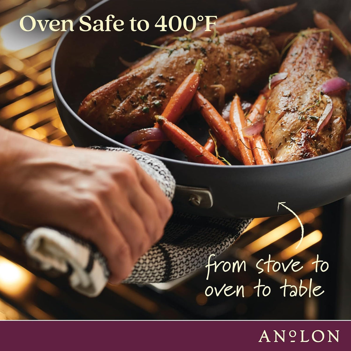 Hard-Anodized Nonstick Skillets 2 Piece Set 10.25-Inch & 12.75-Inch Moonstone S331