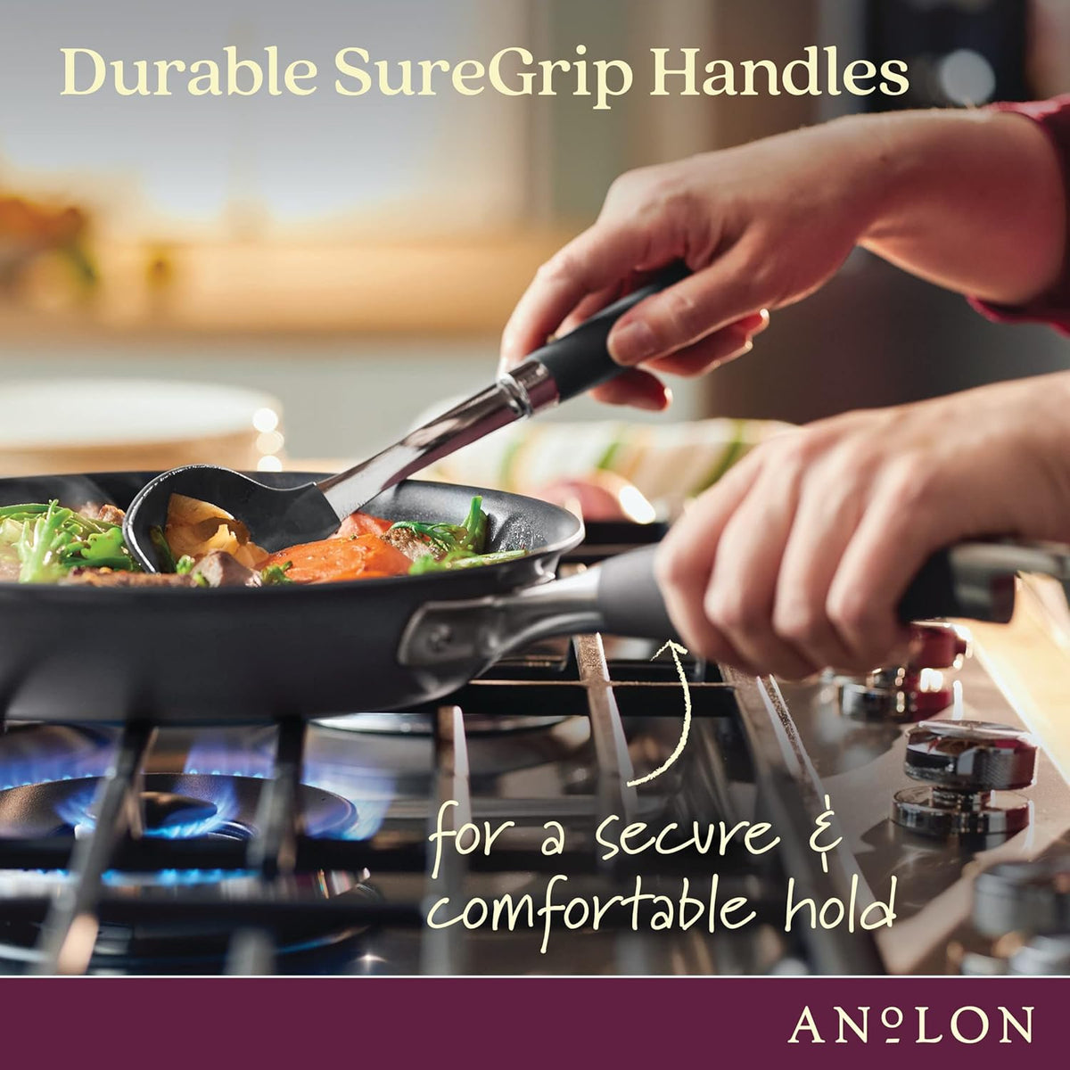Hard-Anodized Nonstick Skillets 2 Piece Set 10.25-Inch & 12.75-Inch Moonstone S331