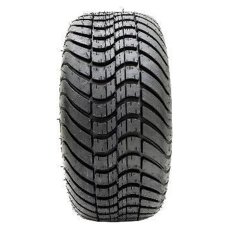 Set of 4 12 inch Black Golf Cart Wheel and Tire W3738