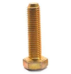 1 inch-14 x 7 inch Grade 8 Hex Cap Screw Alloy Steel Yellow Zinc Plated Pk 5 T8056