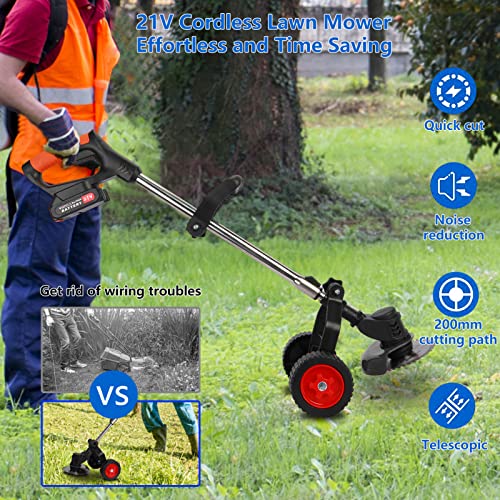 24V Cordless 3 in 1 Electric String Trimmer with 2 x 2000mAh Batteries R3659