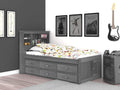 Twin Bookcase Bed with 6 Drawers K549145