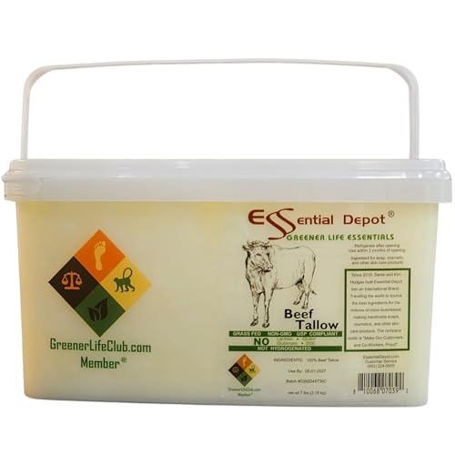 7 lbs Grass Fed Non-GMO Food Grade Beef Tallow I615