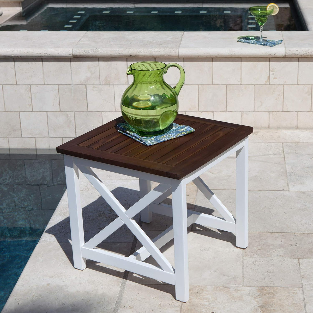 Acacia Wood End Table I99927