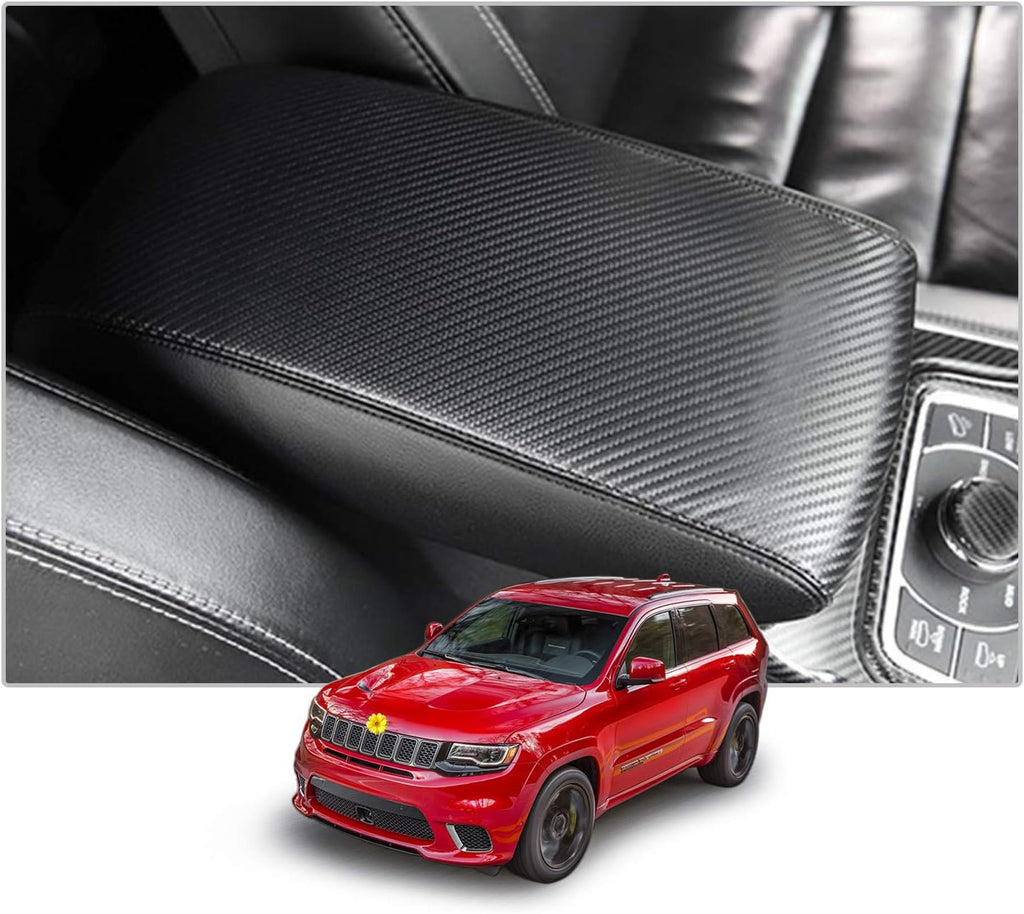 Center Console Cover Armrest Cover Console Lid Pads Carbon Fiber A31902