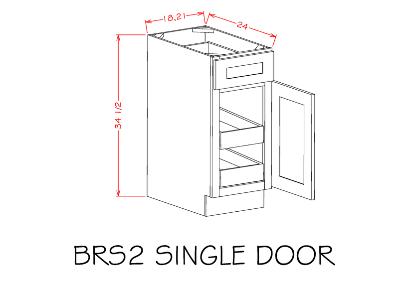 White 1 Door 1 Drawer Base Cabinet M2891