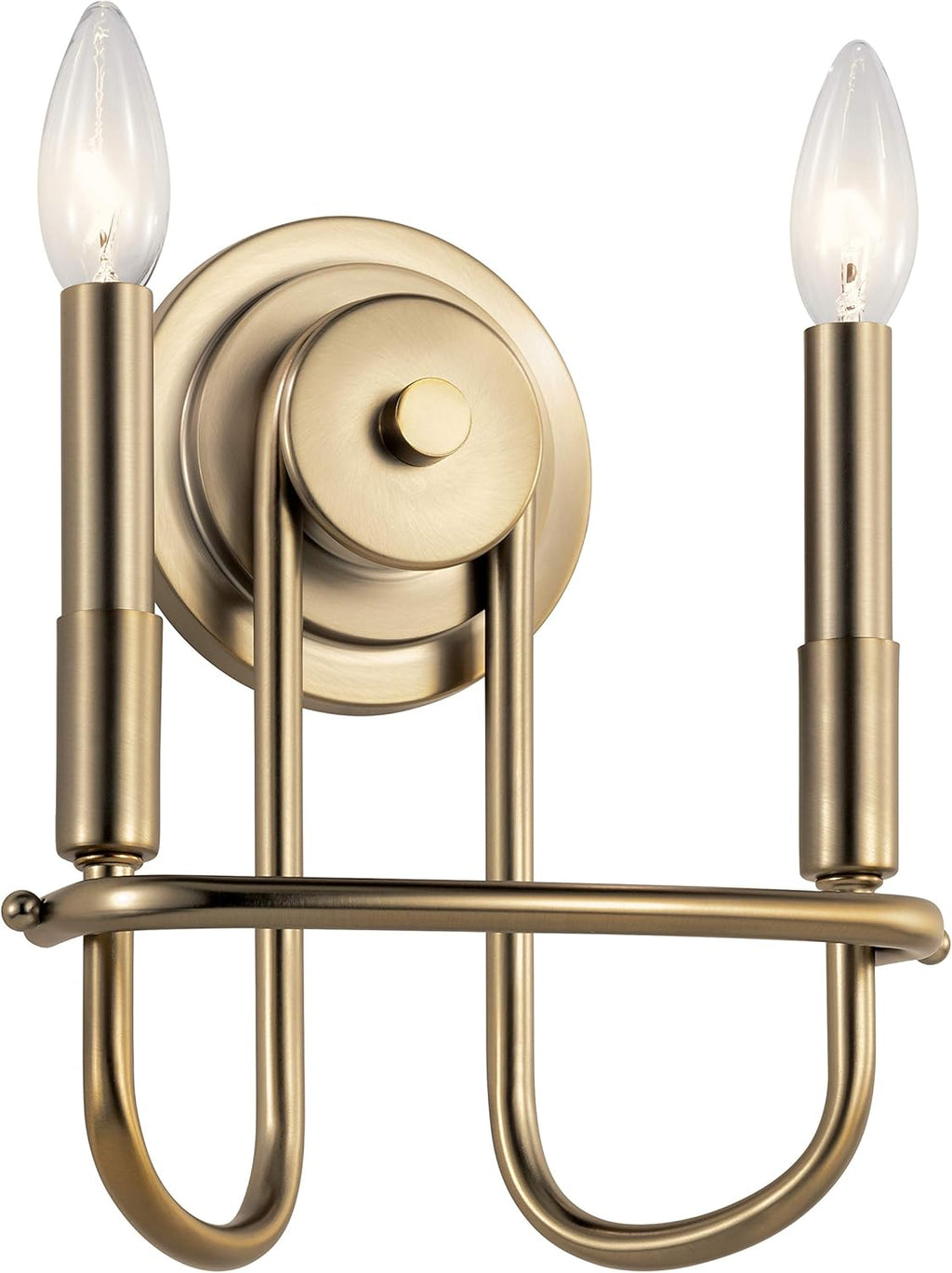 2 Light Brushed Nickel Wall Sconce H2106