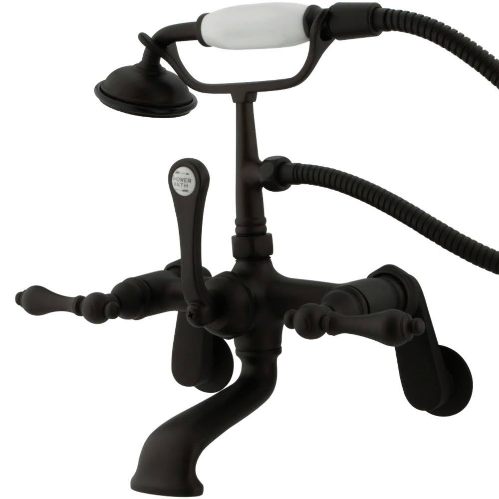 Oil Rubbed Bronze Wall Mount Clawfoot Tub Filler with Hand Shower G927617