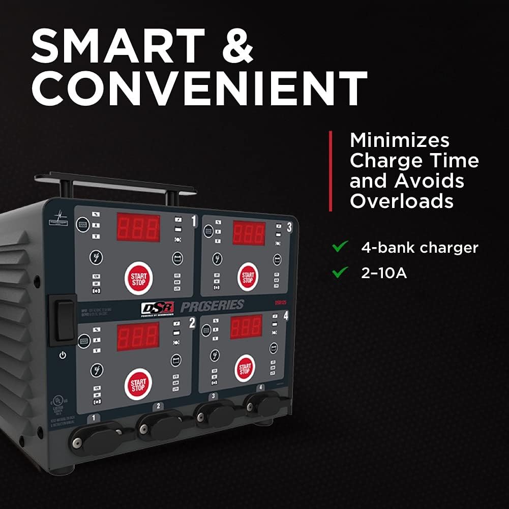 Automatic Smart Battery Charger/Maintainer 10 Amps 6V/12V 4-Bank B34417