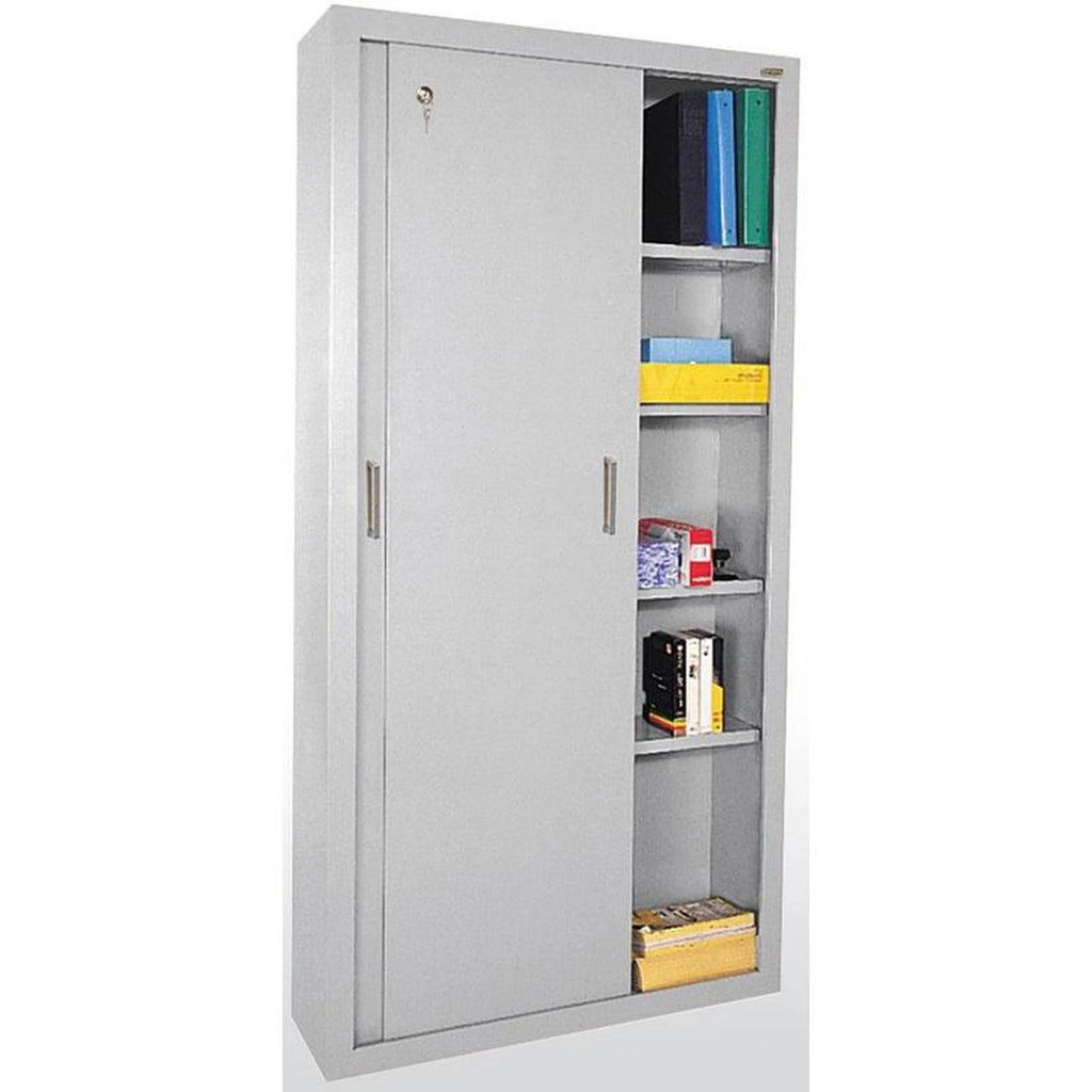 Sliding Door Storage Cabinet Dove Gray V87631