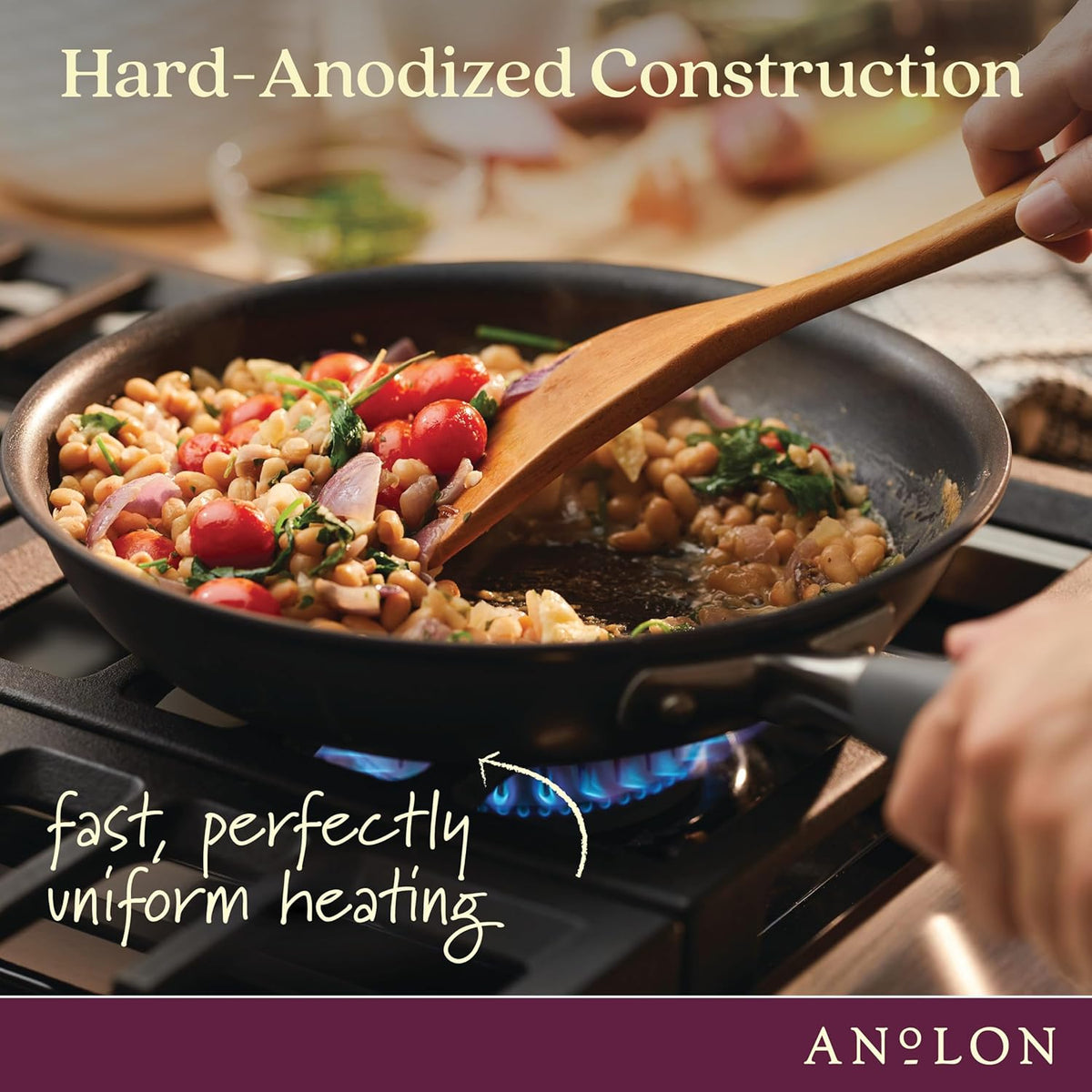 Hard-Anodized Nonstick Skillets 2 Piece Set 10.25-Inch & 12.75-Inch Moonstone S331