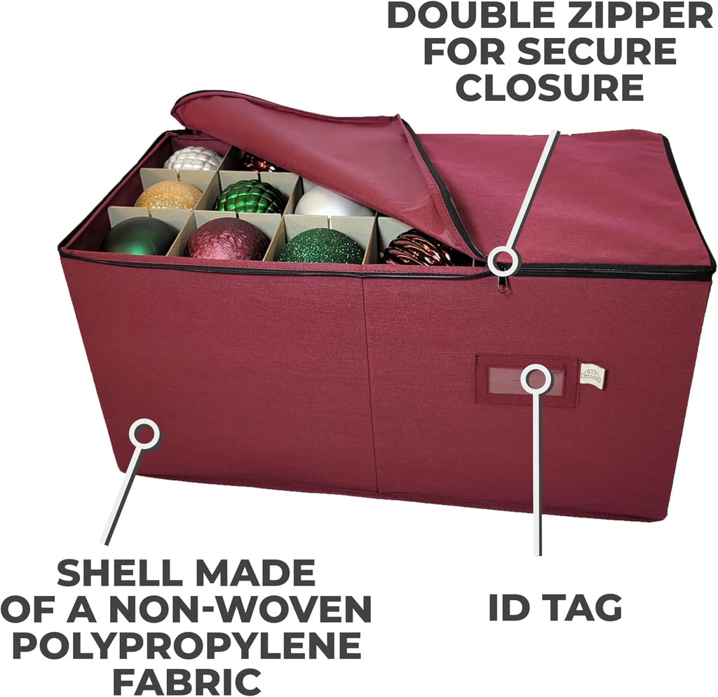 Christmas Ornament Storage Box with Adjustable Dividers H54230