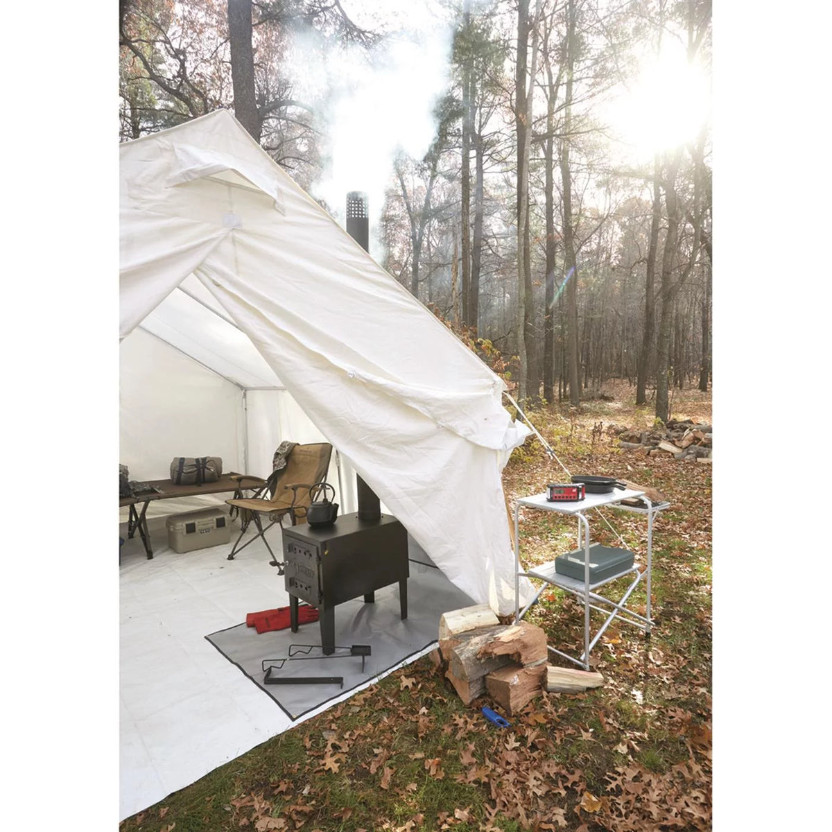 Large Outdoor Wood Burning Stove with Chimney Pipe K296017