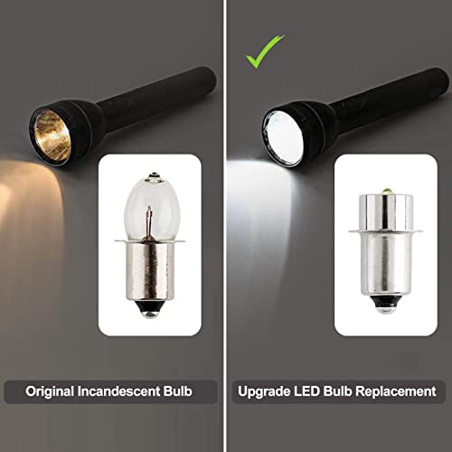 LED Flashlight Bulb DC4-24V, 3W Maglight Replacement Bulbs (1 Pack) D3986