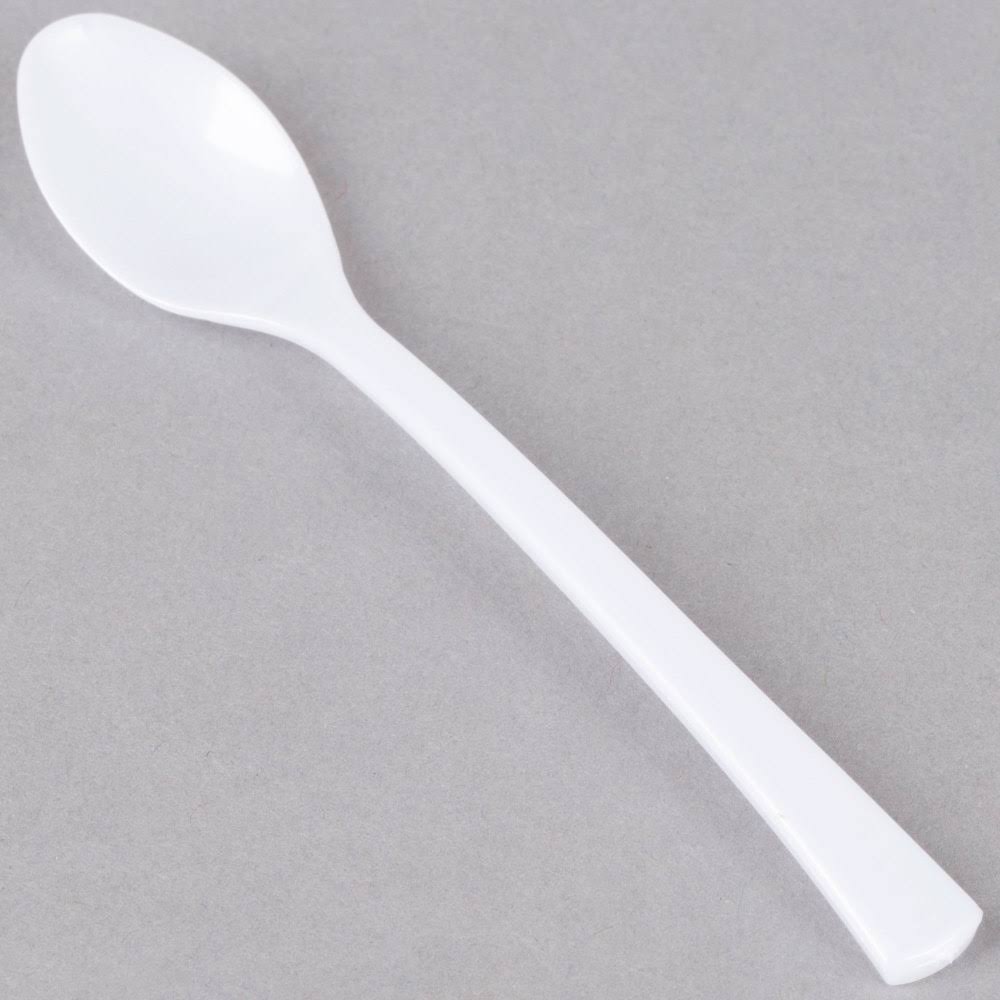 White Plastic Tasting Spoon Y4190