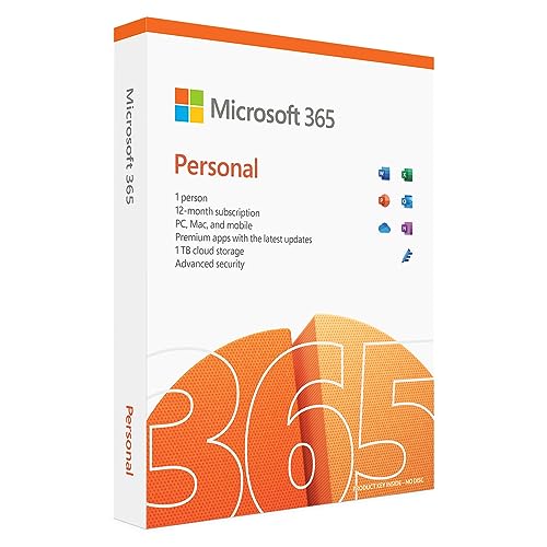 12-Month Subscription, 1 person Premium Office apps 1TB OneDrive cloud storage K82944