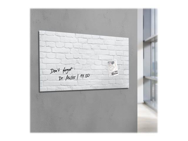 White Magnetic Glass Board D865599