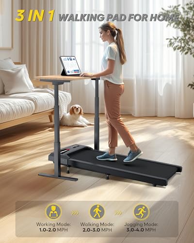 Under Desk Treadmill with Incline 300lb Capacity V1216