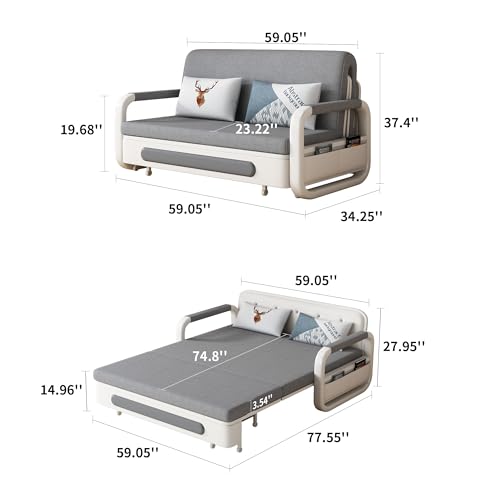 Sofa Bed 34.6" D x 62.2" W x 34.2" H P329931