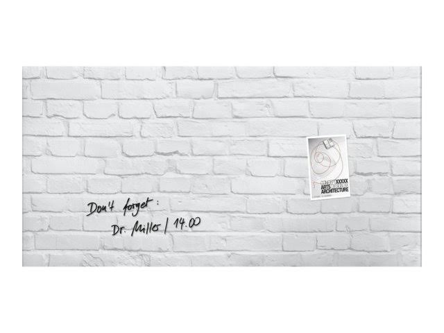 White Magnetic Glass Board D865599