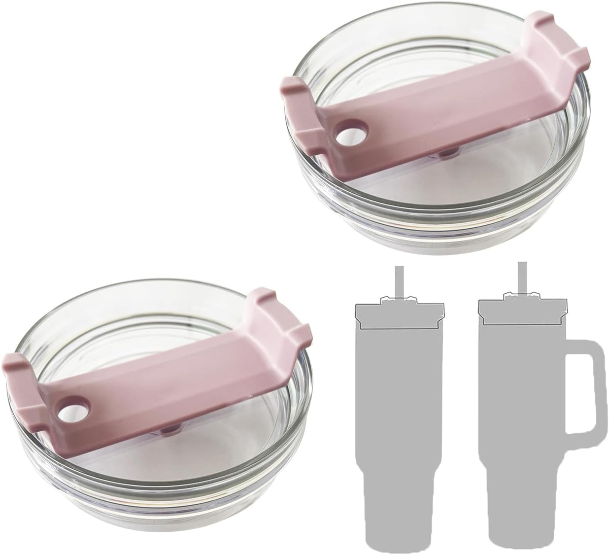 40 OZ Stainless Steel Tumbler Lid (Light Purple) Y6370