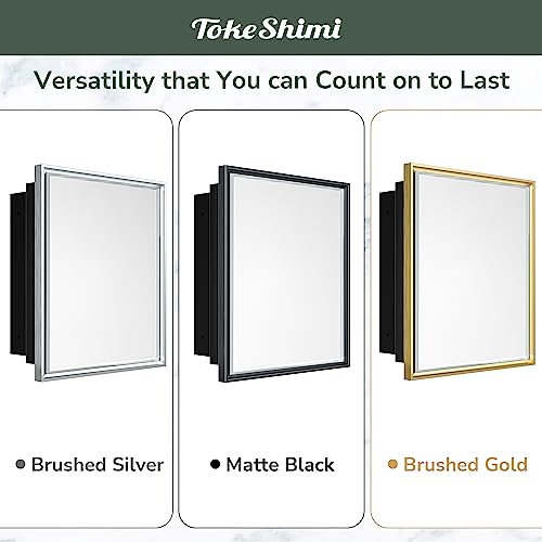 Silver 16x24 1 Door Recessed Medicine Cabinet with Mirror G684945