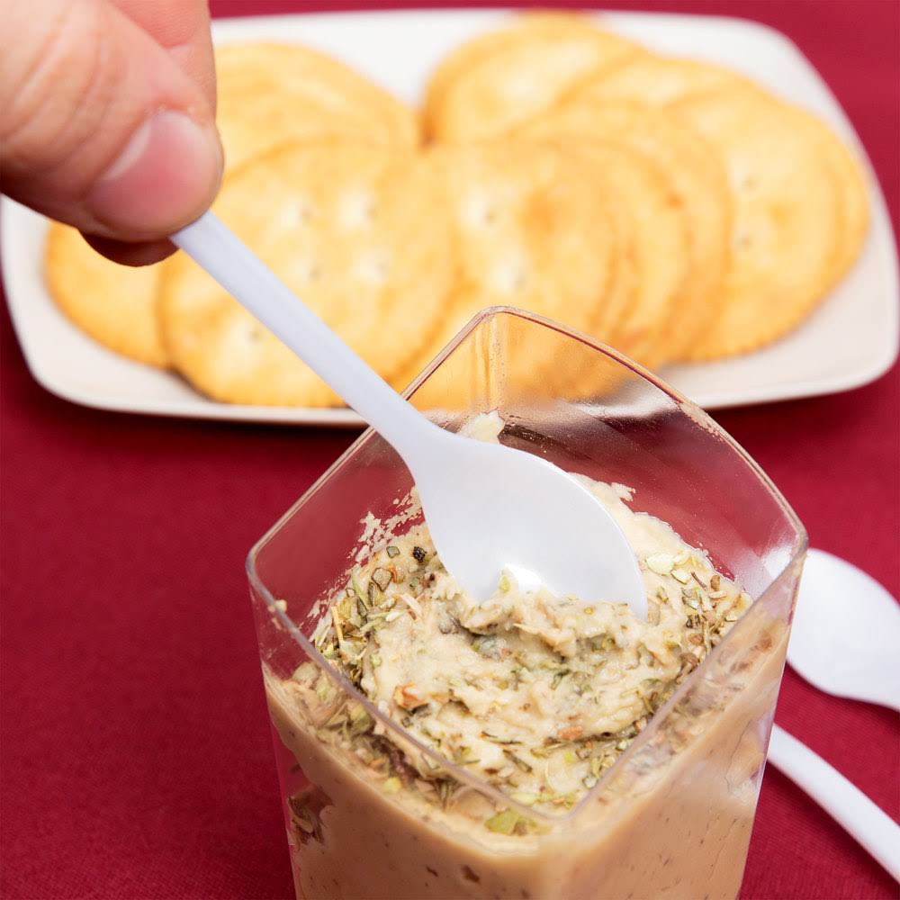 White Plastic Tasting Spoon Y4190