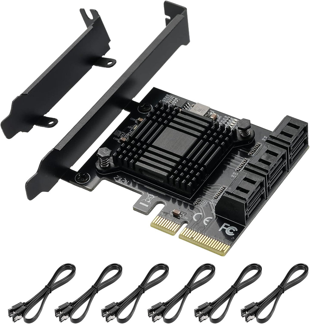 4X PCIE SATA Card 6 Ports with 6 SATA Cables F41668