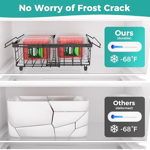 Expandable Stackable Freezer Baskets, 4 PCS, White Q2171