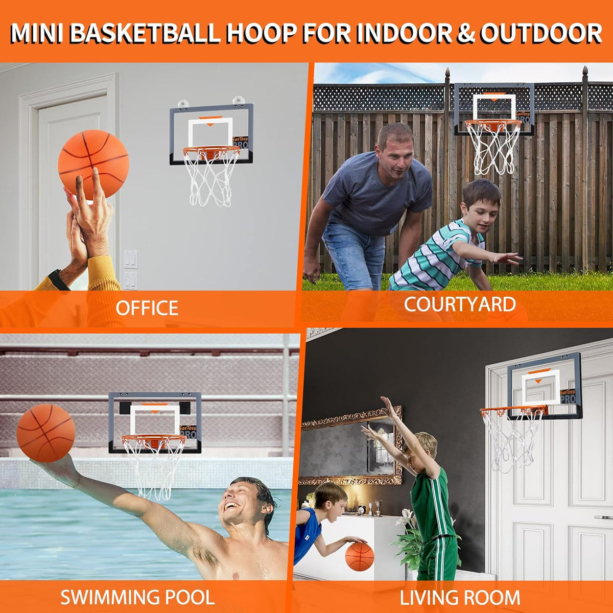 Transparent Mini Basketball Hoop Y90212