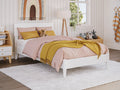 White Solid Wood Low Profile Platform Bed X922