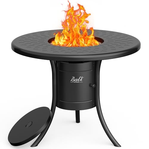 26 inch Black Round Propane Fire Pit X7121