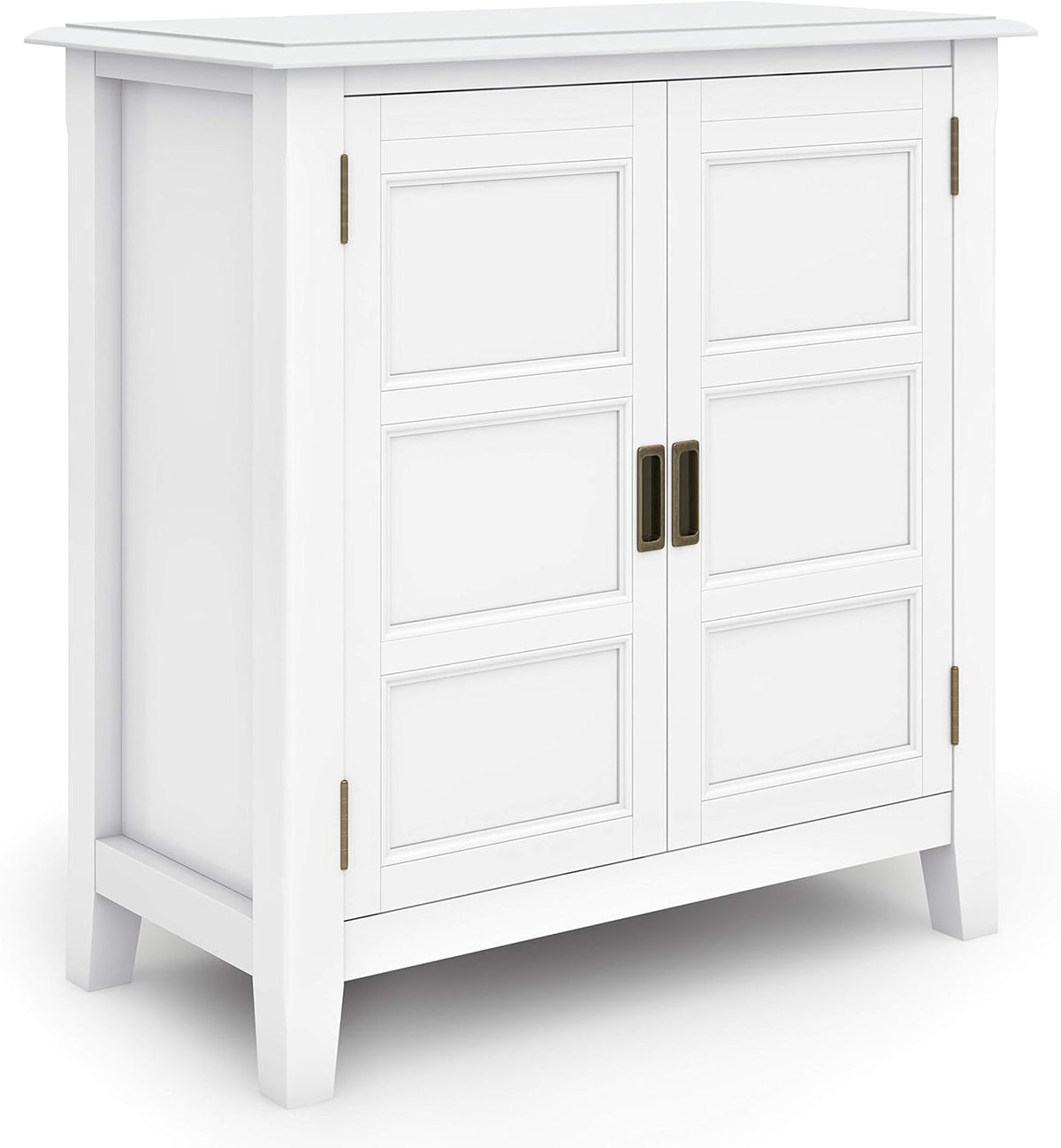 Solid Wood Low Storage Cabinet in Mahogany Brown, 2 Doors, 2 Adjustable Shelves W87617