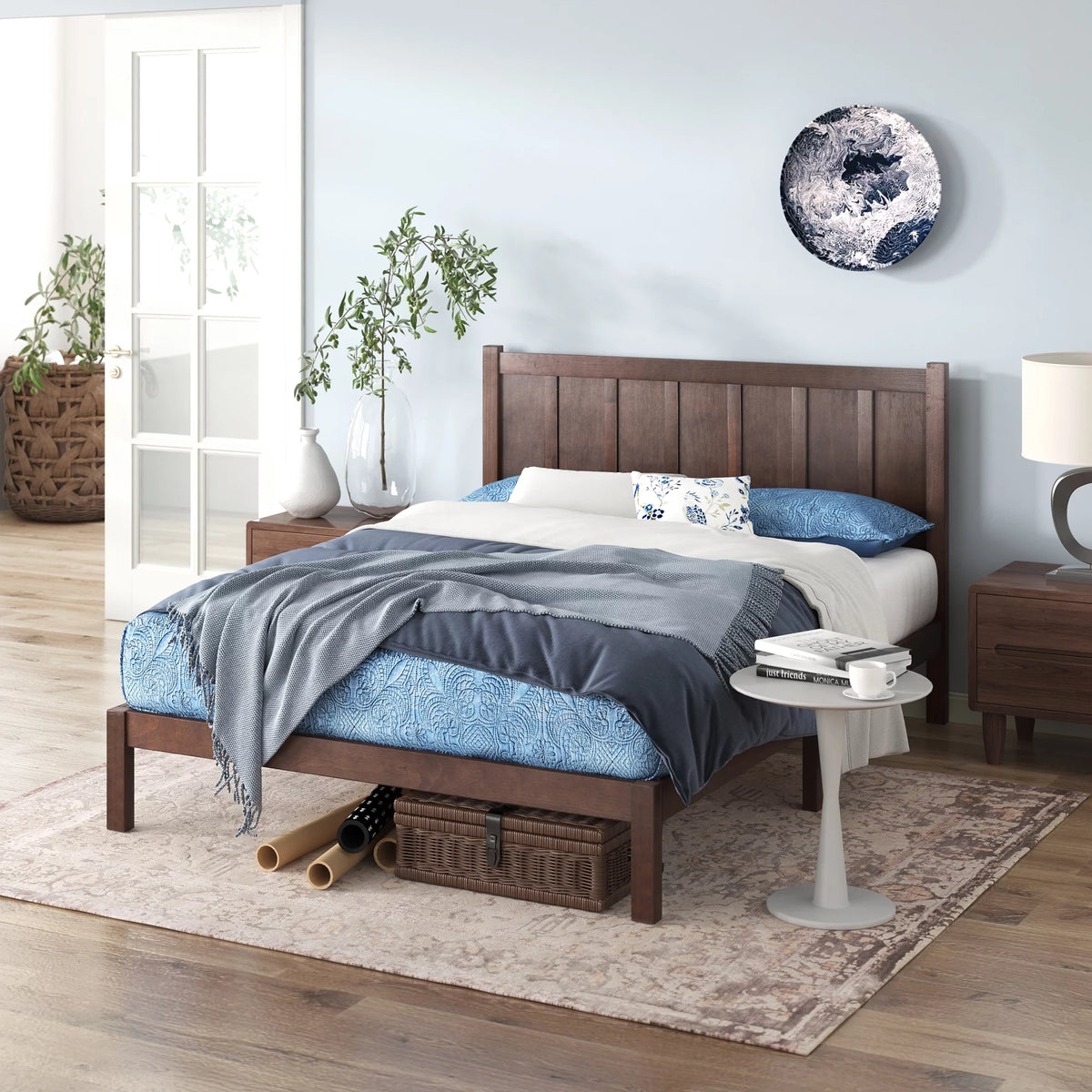 Acacia Wood Platform Bed Frame Twin S97811
