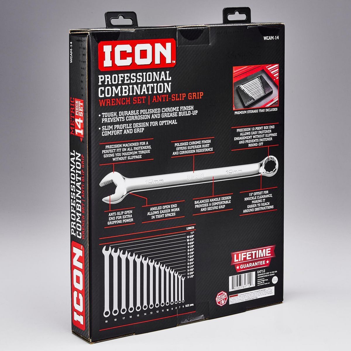 Metric Combination Wrench Set, 14-Piece M371170