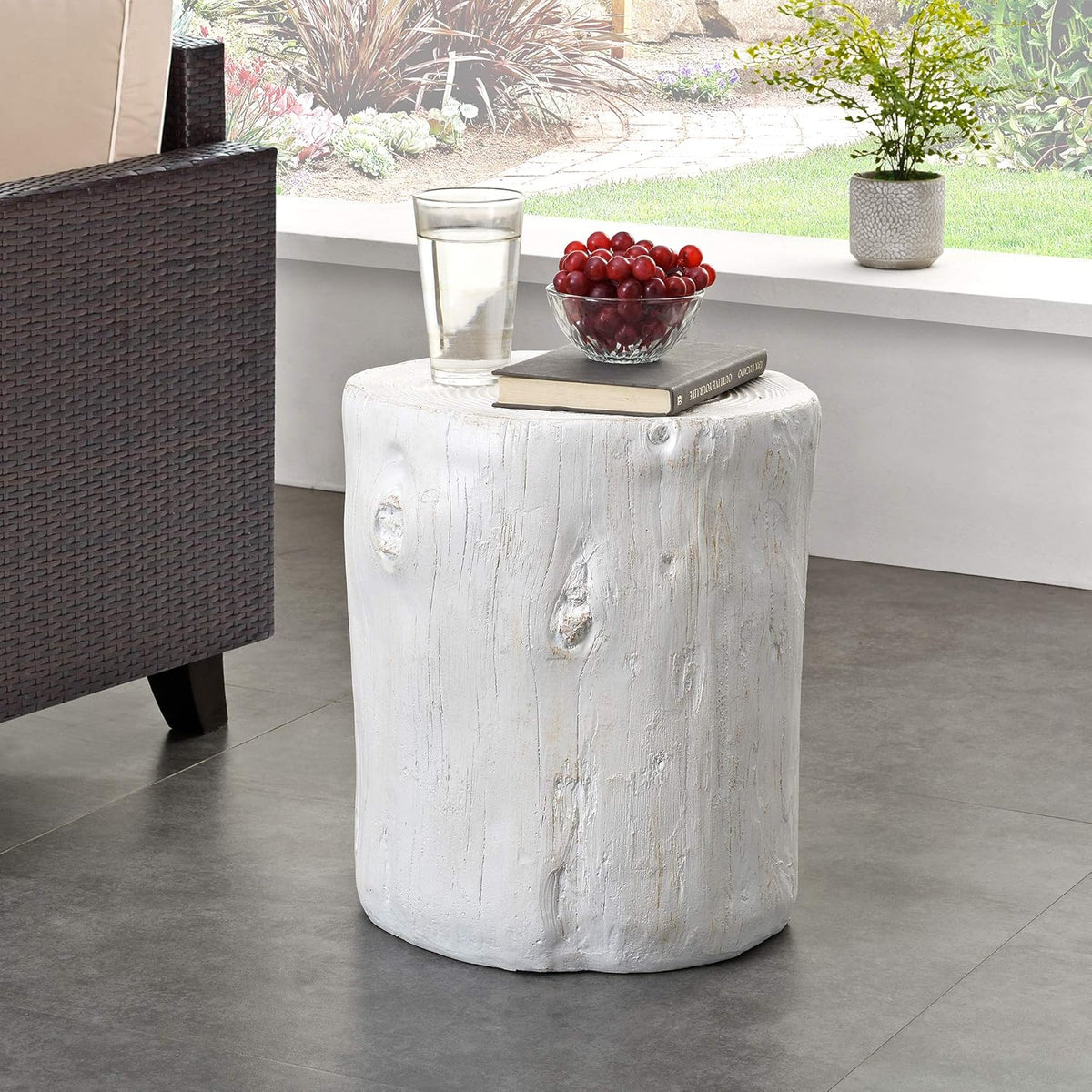 Bleached Beige Log Table W609