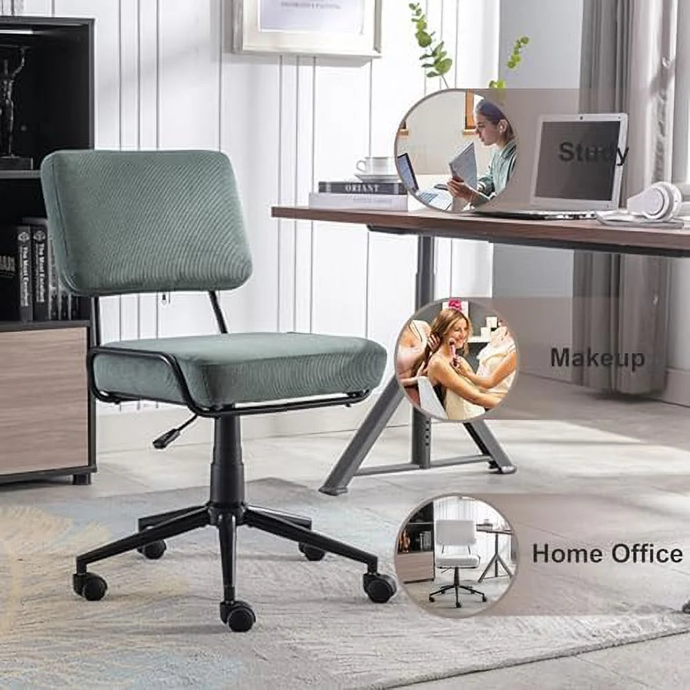 Adjustable Swivel Corduroy Office Chair D60668