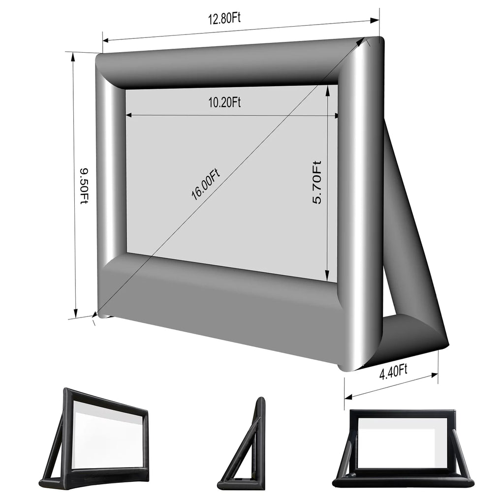 16Ft Inflatable Projector Movie Screen with Blower B641675